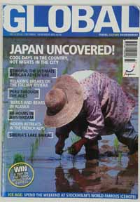 Shirakiyama rice Global magazine cover Hiroshima Japan